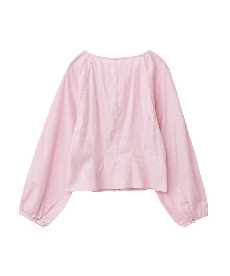 earth music&ecology「ラメストライプリボンブラウス」|シャツ・ブラウス|