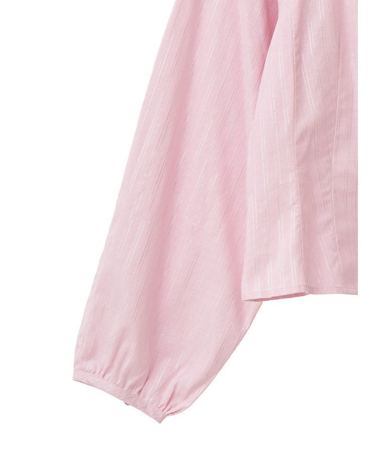 earth music&ecology「ラメストライプリボンブラウス」|シャツ・ブラウス|