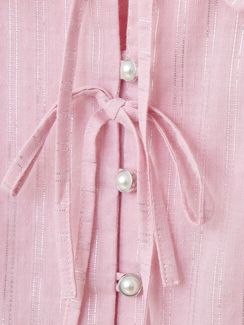 earth music&ecology「ラメストライプリボンブラウス」|シャツ・ブラウス|