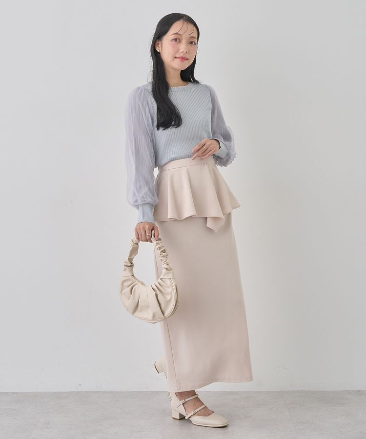 earth music&ecology「ペプラムスカート」|タイト|