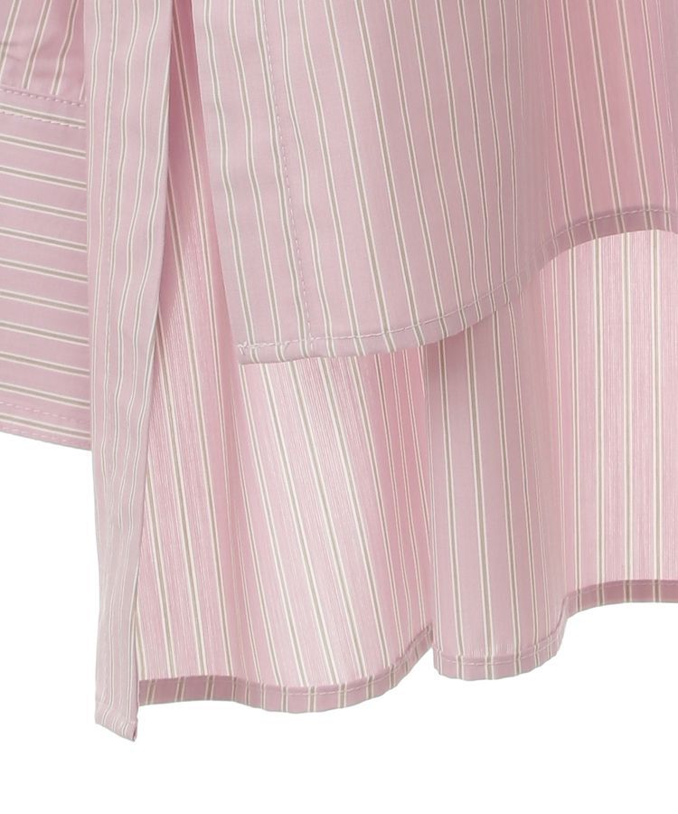 earth music&ecology「サイドスリットストライプオーバーシャツ」|シャツ・ブラウス|