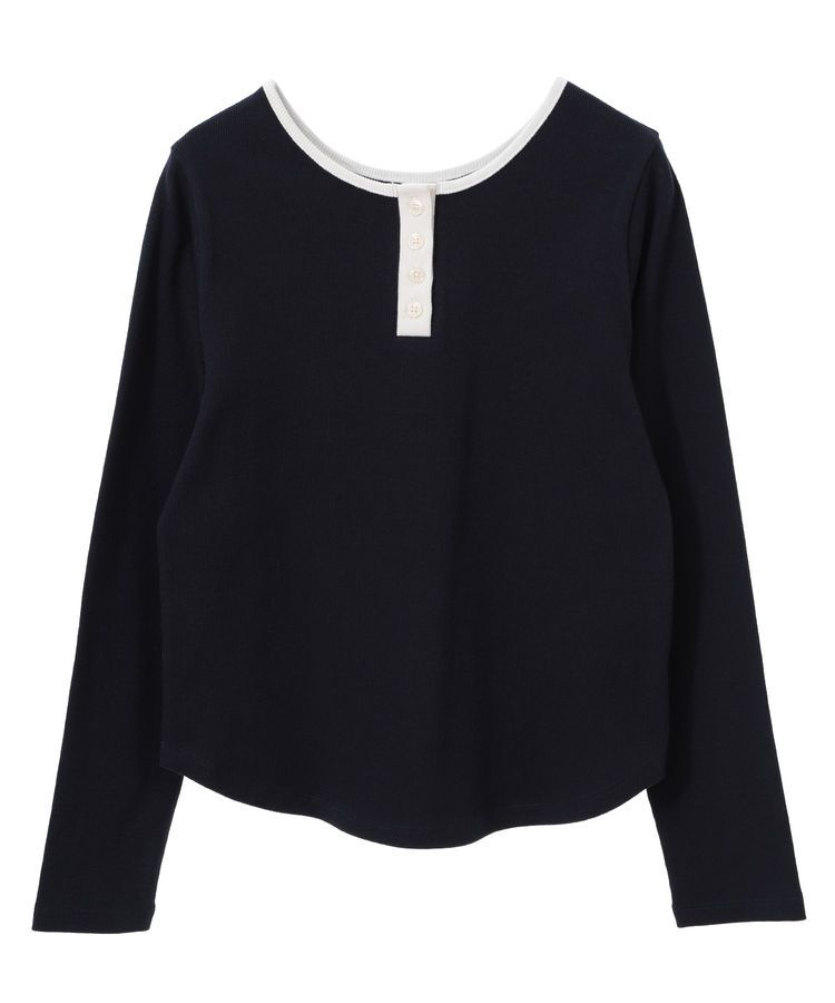 earth music&ecology「2WAY釦リブプルオーバー」|Tシャツ・カットソー|