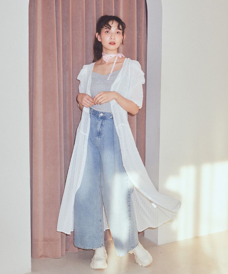 earth music&ecology「タックホックデニムパンツ」|デニム|