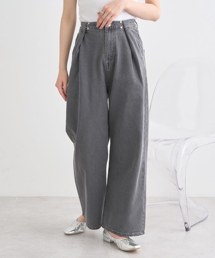 earth music&ecology「タックホックデニムパンツ」|デニム|