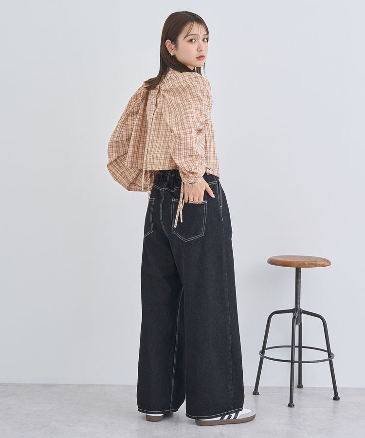 earth music&ecology「タックホックデニムパンツ」|デニム|