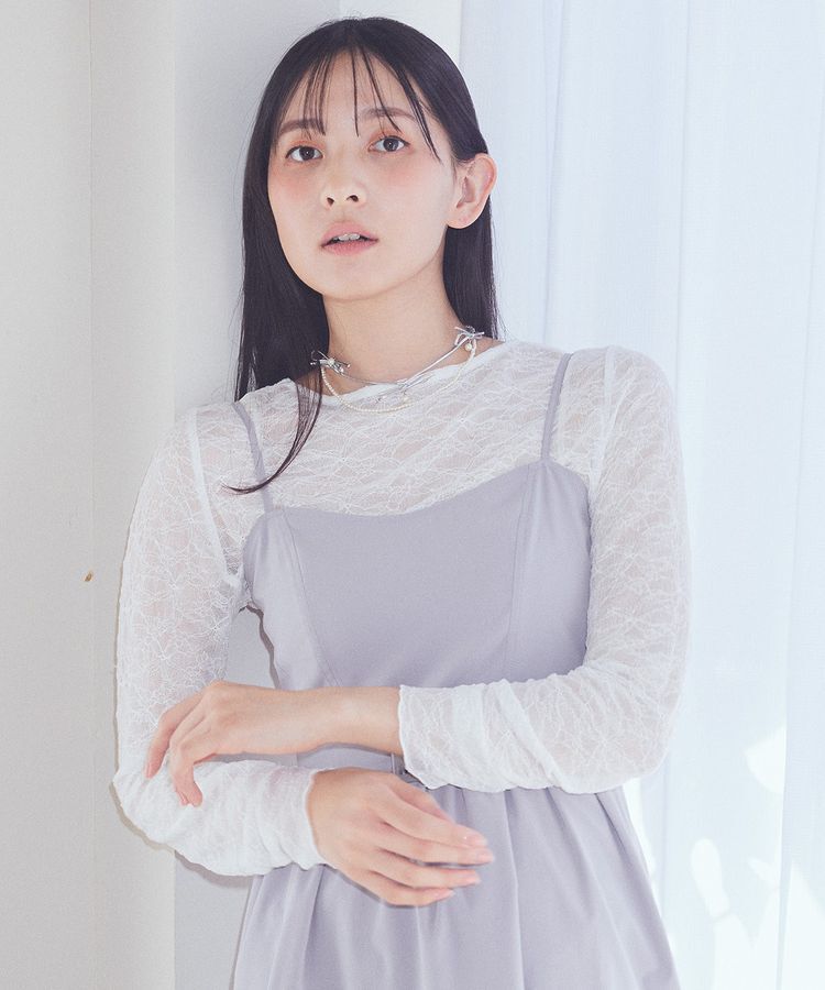 earth music&ecology「シアーレースプルオーバー」|Tシャツ・カットソー|