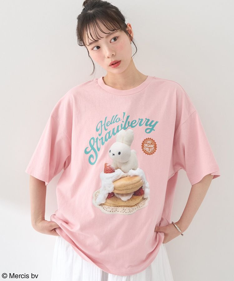 earth music&ecology「miffy/earth strawberry Tee」|Tシャツ・カットソー|Pink