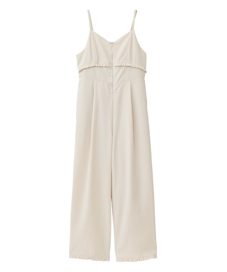 earth music&ecology「ミニフリルフロントジップロンパース」|オールインワン|