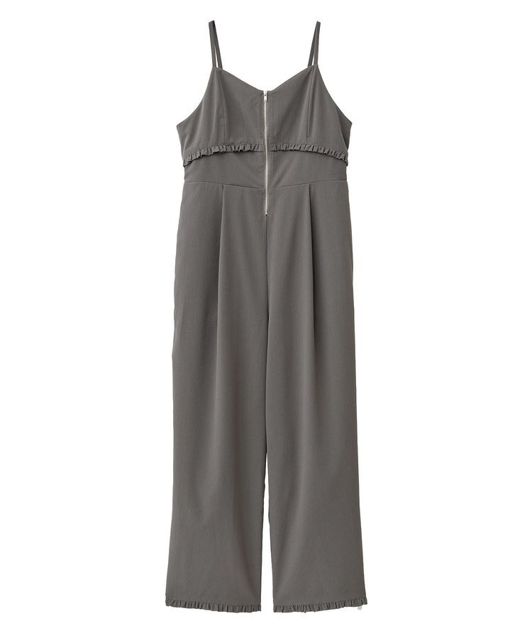 earth music&ecology「ミニフリルフロントジップロンパース」|オールインワン|