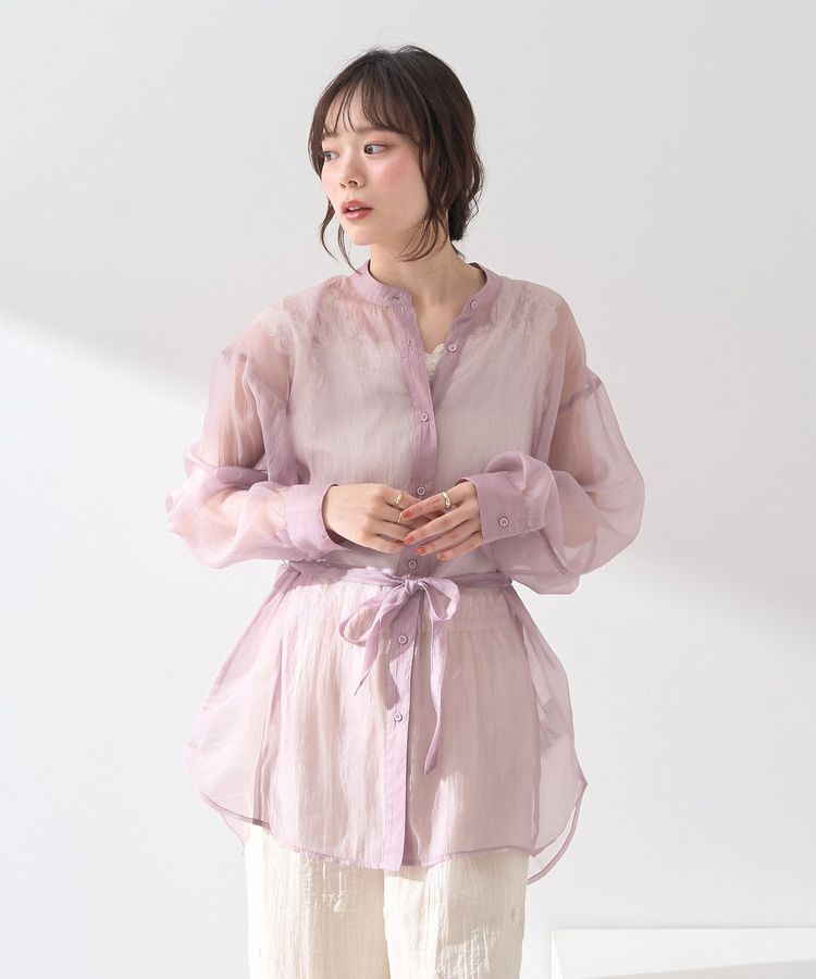 earth music&ecology「ウエストベルトシアーシャツ」|シャツ・ブラウス|