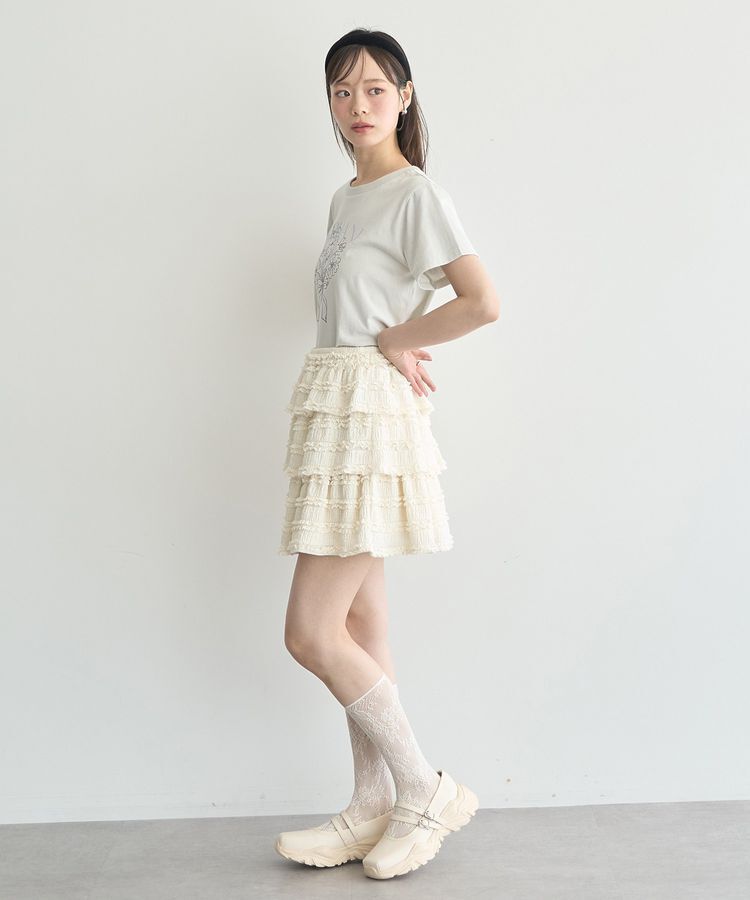 earth music&ecology「フリフリミニスカート」|スカート|