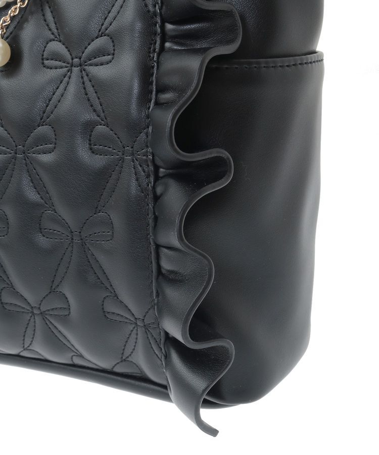 Maison de FLEUR「チャーム付きリボンキルティング2Wayトート」|トートバッグ|