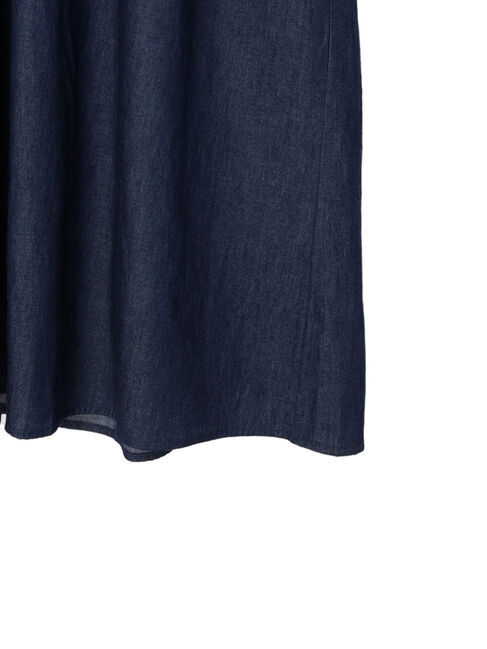  「【WEB限定・小柄女性向け】ティアードデニムロングワンピース」|ワンピース|