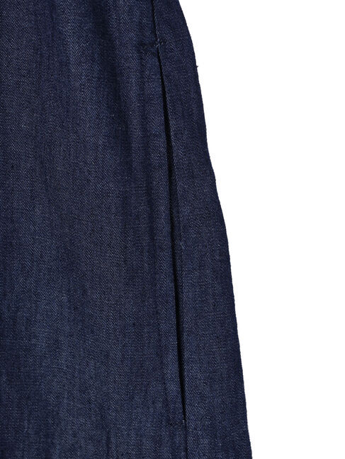  「【WEB限定・小柄女性向け】ティアードデニムロングワンピース」|ワンピース|