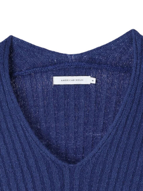  「抜け衿Vネックワイドリブワンピース」|ワンピース|