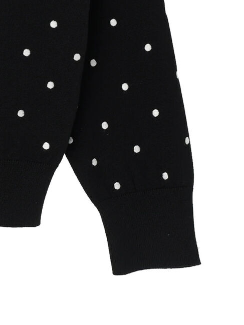  「Dotモックネックニットカーディガン」|カーディガン|