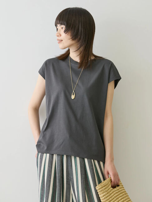 AMERICAN HOLIC「接触冷感フレンチスリーブカットプルオーバー」|Tシャツ・カットソー|