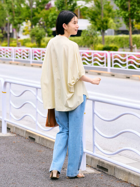 AMERICAN HOLIC「接触冷感+UVカット　ギャザースリーブブラウス」|シャツ・ブラウス|