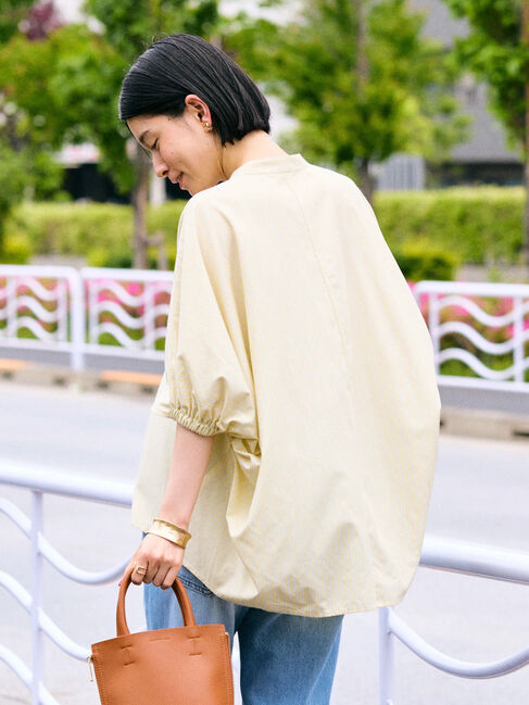 AMERICAN HOLIC「接触冷感+UVカット　ギャザースリーブブラウス」|シャツ・ブラウス|