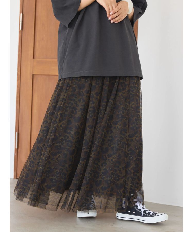 AMERICAN HOLIC「チュールギャザースカート」|スカート|Leopard