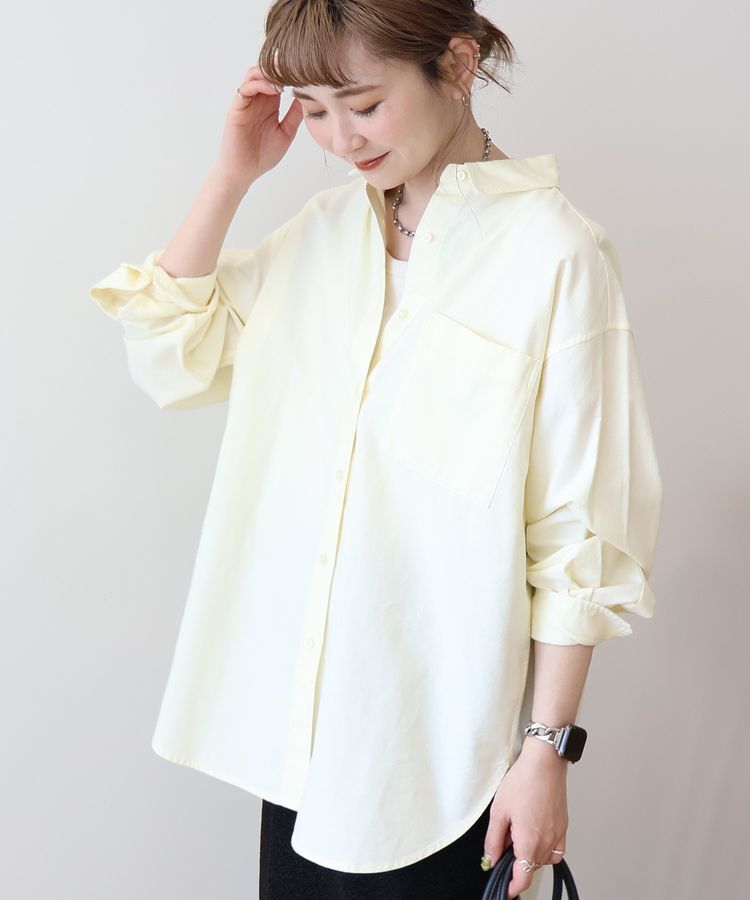 AMERICAN HOLIC「UVカットリサイクルコットンオックスシャツ」|シャツ・ブラウス|Yellow