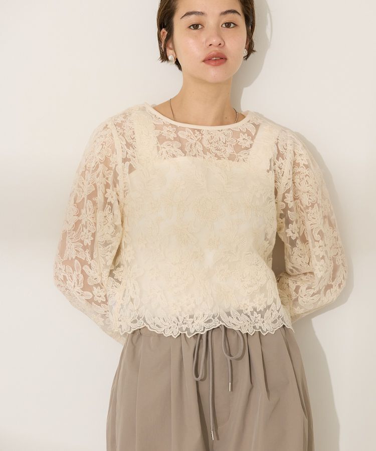 AMERICAN HOLIC「前後2WAYシアーレースブラウス」|シャツ・ブラウス|