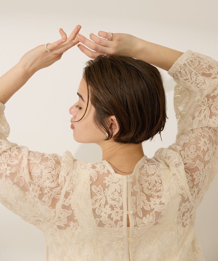 AMERICAN HOLIC「前後2WAYシアーレースブラウス」|シャツ・ブラウス|