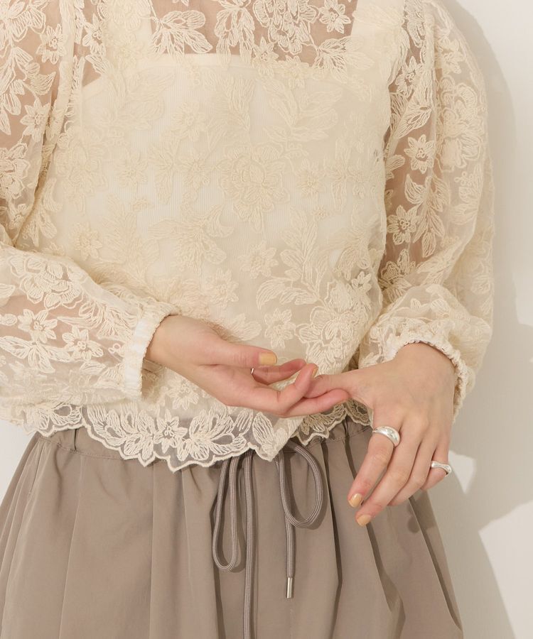 AMERICAN HOLIC「前後2WAYシアーレースブラウス」|シャツ・ブラウス|