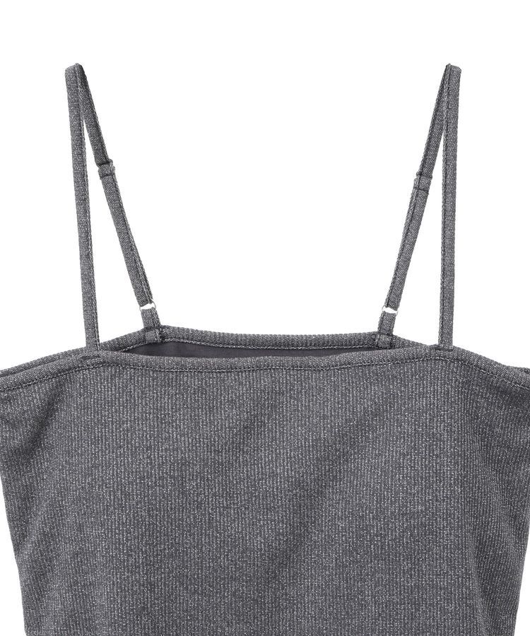 AMERICAN HOLIC「カップ付きラメリブキャミソール」|インナー|