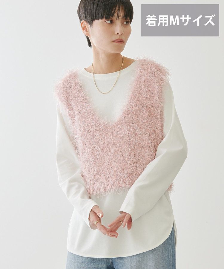 AMERICAN HOLIC「【選べる丈2サイズ】前後2wayシャギーベスト」|ベスト・ジレ|