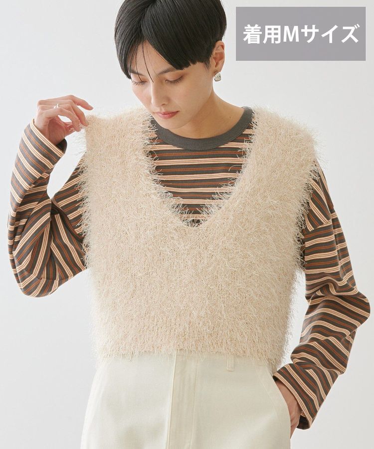 AMERICAN HOLIC「【選べる丈2サイズ】前後2wayシャギーベスト」|ベスト・ジレ|