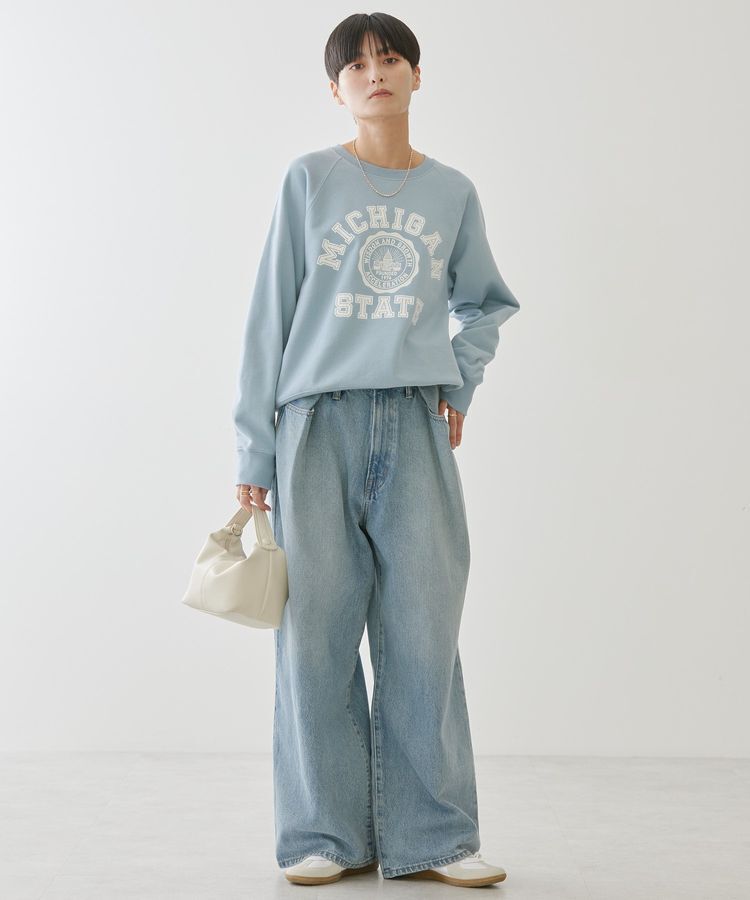 AMERICAN HOLIC「タックワイドデニム」|デニム|