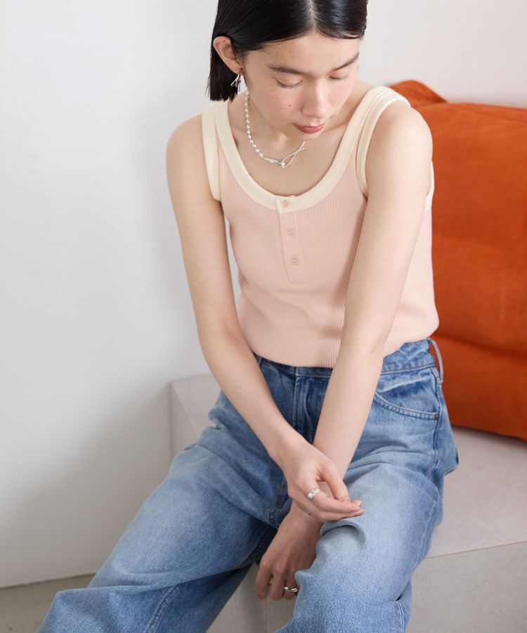 AMERICAN HOLIC「ワッフル2WAYタンクトップ」|インナー|Orange