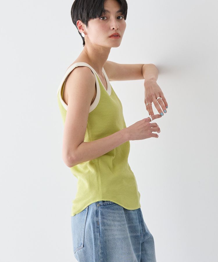 AMERICAN HOLIC「ワッフル2WAYタンクトップ」|インナー|Lime Green