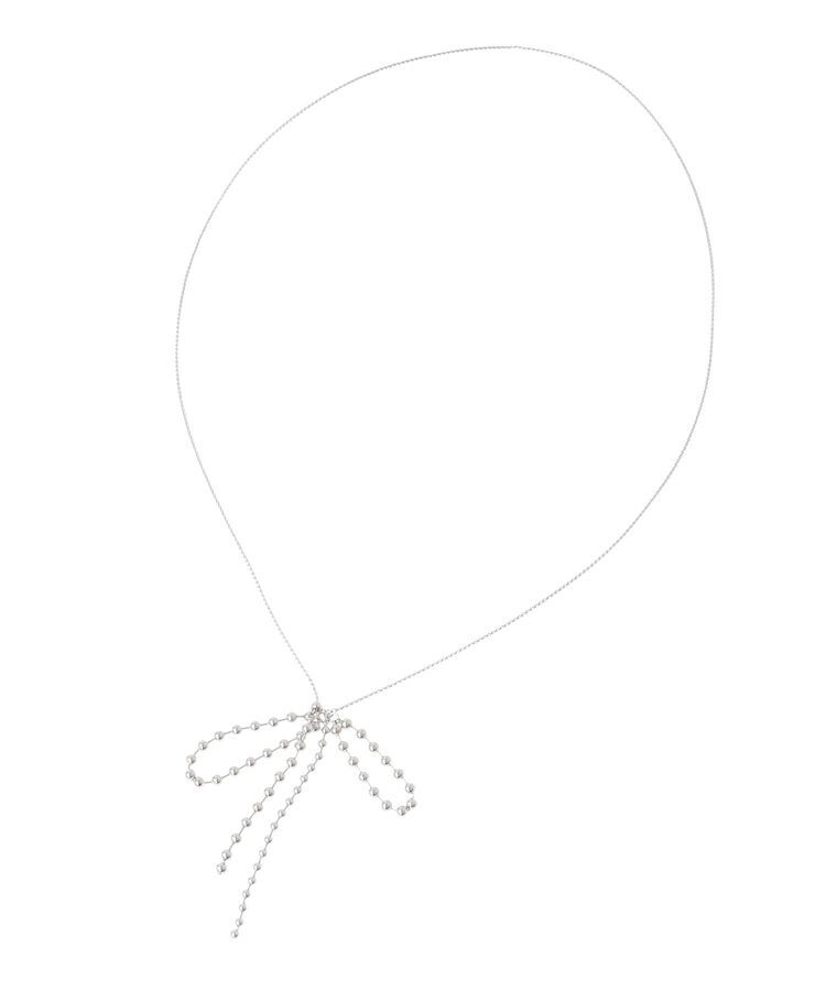 AMERICAN HOLIC「ボールチェーンリボンネックレス」|ネックレス|