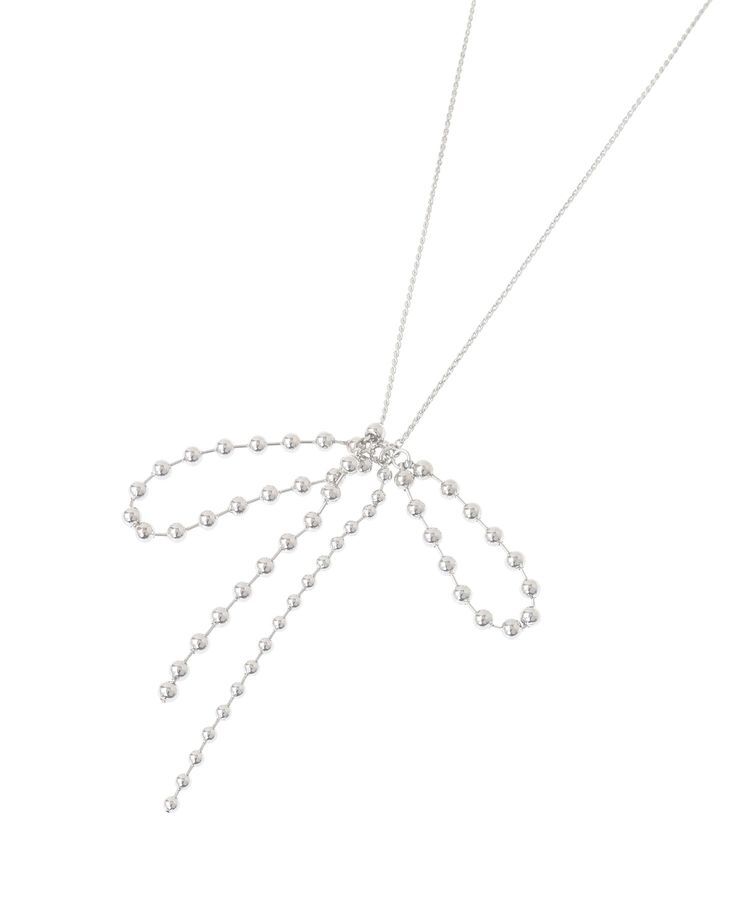 AMERICAN HOLIC「ボールチェーンリボンネックレス」|ネックレス|