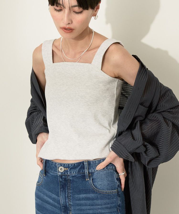 AMERICAN HOLIC「抗菌防臭テレコベアタンクトップ」|インナー|Oatmeal