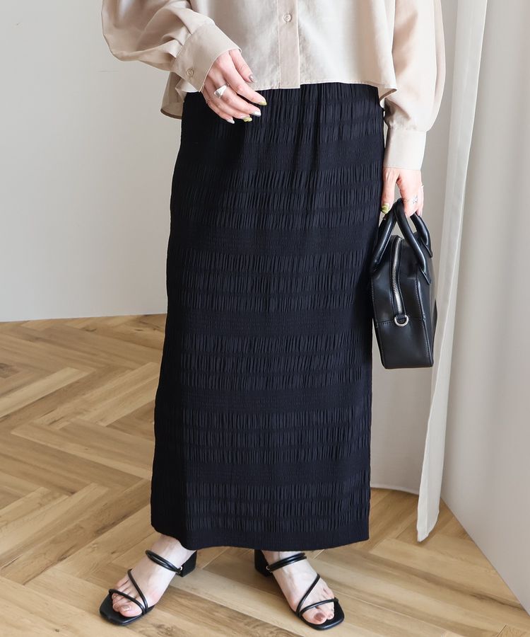 AMERICAN HOLIC「シャーリングタイトスカート」|タイト|