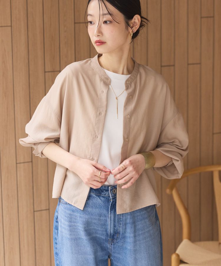 AMERICAN HOLIC「きれいめコットンベーシックTシャツ(5分袖)」|Tシャツ・カットソー|