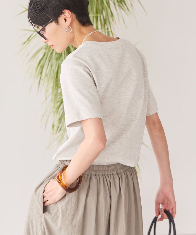 AMERICAN HOLIC「きれいめコットンベーシックTシャツ(5分袖)」|Tシャツ・カットソー|