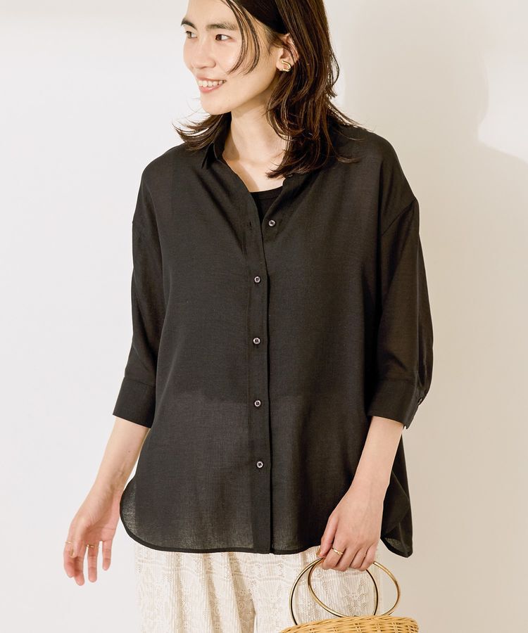 AMERICAN HOLIC「シアーボイルレギュラー7分袖シャツ」|シャツ・ブラウス|