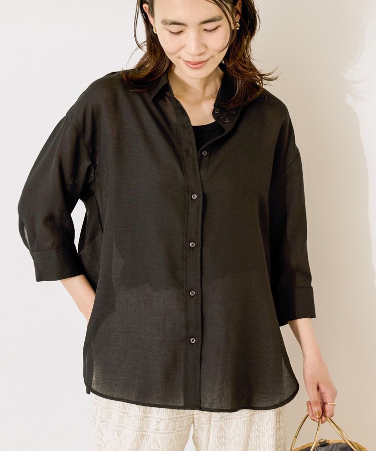 AMERICAN HOLIC「シアーボイルレギュラー7分袖シャツ」|シャツ・ブラウス|