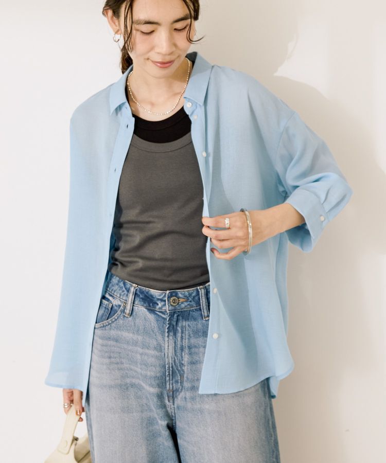 AMERICAN HOLIC「シアーボイルレギュラー7分袖シャツ」|シャツ・ブラウス|