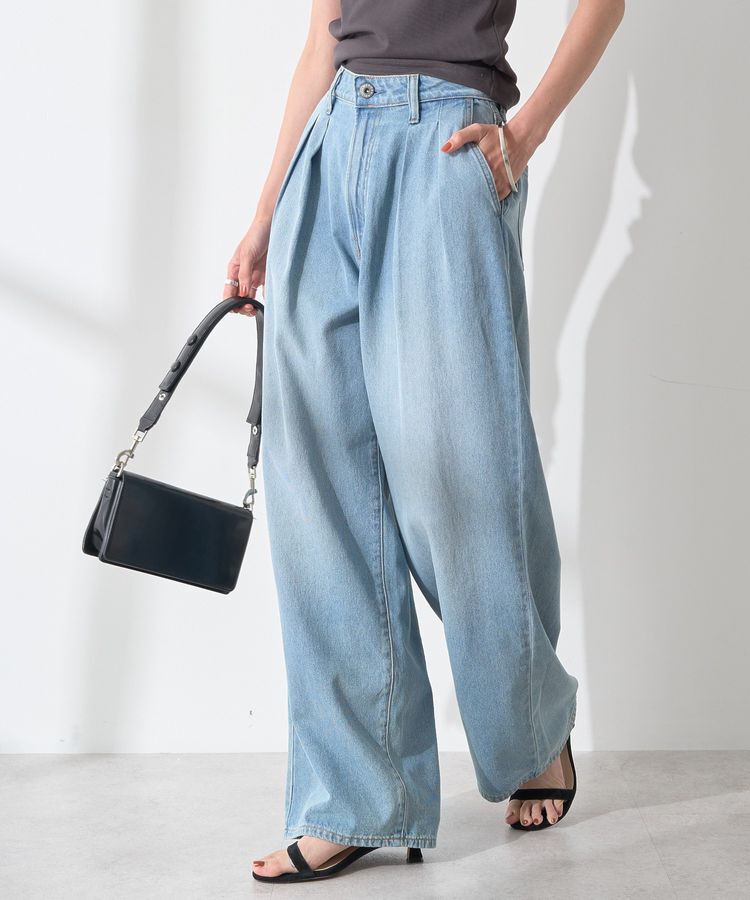 AMERICAN HOLIC「ウエストタックデニムパンツ」|デニム|