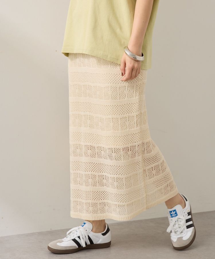 AMERICAN HOLIC「レース編みニットタイトスカート」|タイト|