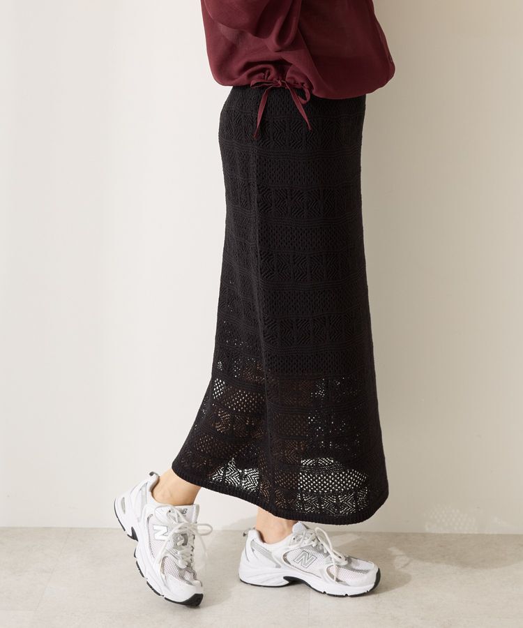 AMERICAN HOLIC「レース編みニットタイトスカート」|タイト|