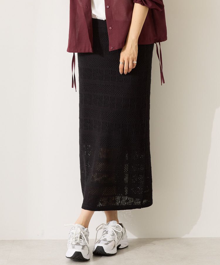 AMERICAN HOLIC「レース編みニットタイトスカート」|タイト|
