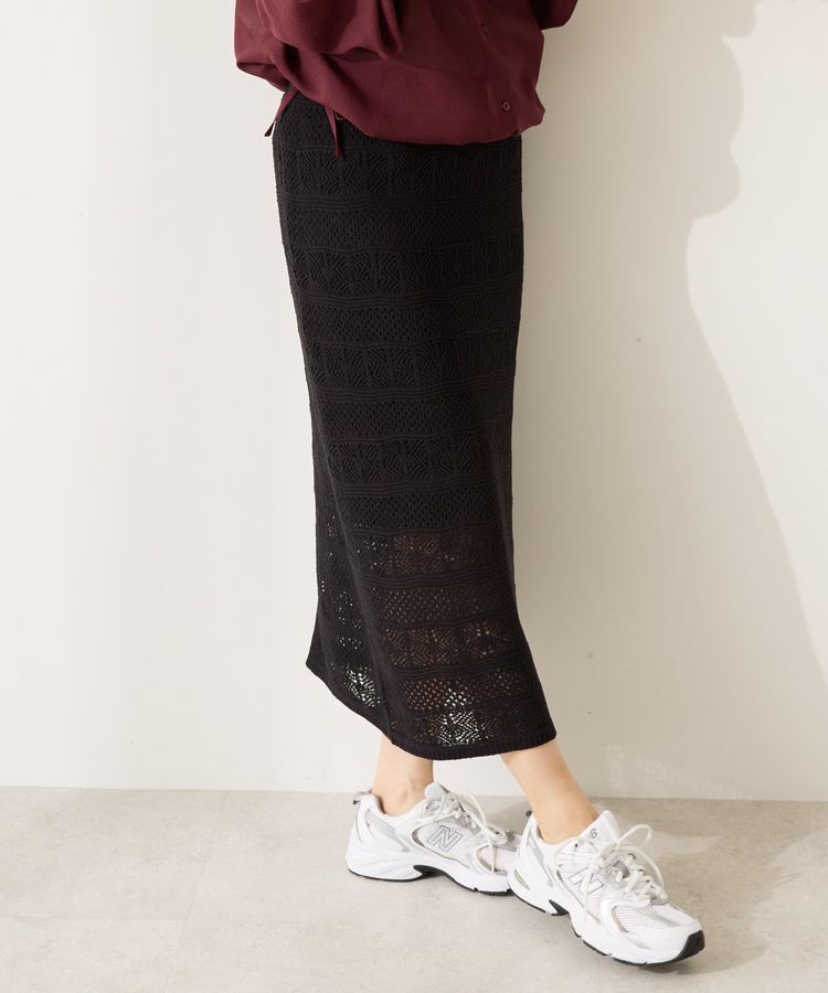AMERICAN HOLIC「レース編みニットタイトスカート」|タイト|