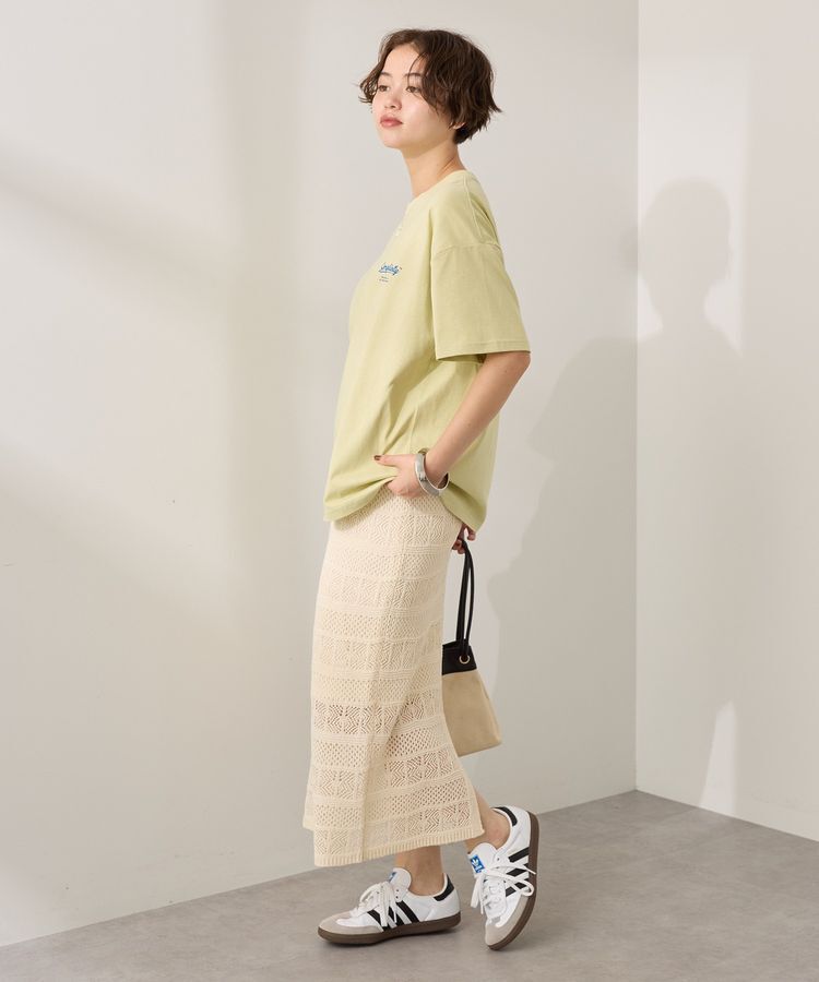AMERICAN HOLIC「レース編みニットタイトスカート」|タイト|