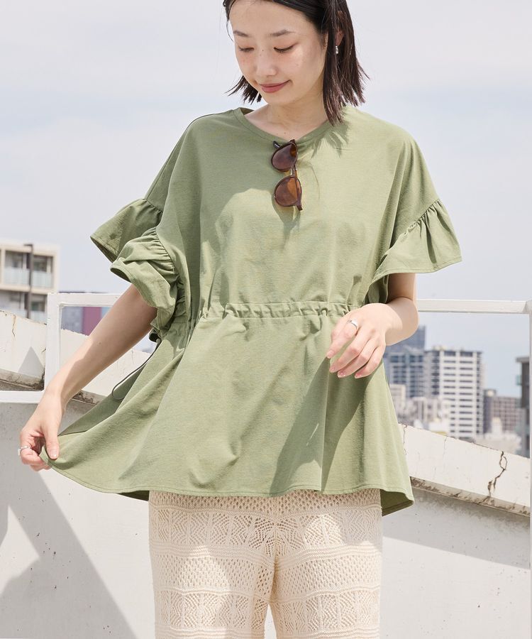 AMERICAN HOLIC「【水陸両用】UVカット袖フリルプルオーバー」|Tシャツ・カットソー|